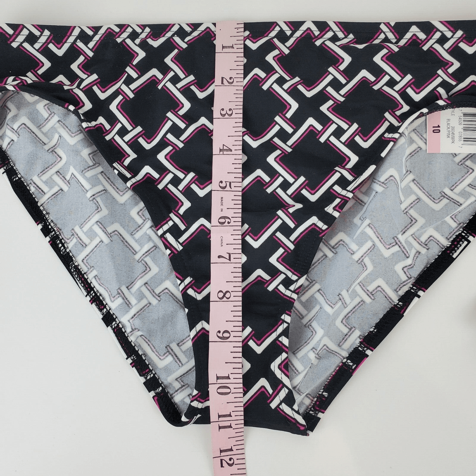 INC International Concepts Womens Size 10 Geometric Print Bikini Swim Bottom - Thumbnail 9