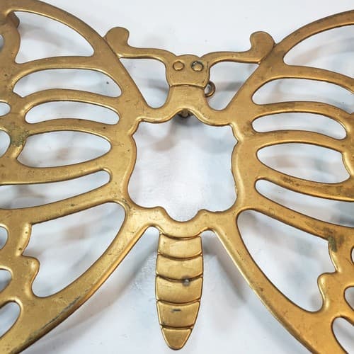 Vintage Leonard Silver Plate Butterfly Shaped Trivet Hanging Decorative Kitchen - Thumbnail 2