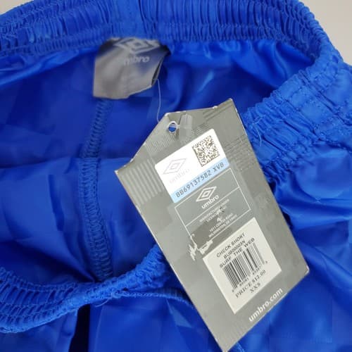 Umbro Youth NWT Shiny Bright Blue Check Soccer Shorts Size XXS - Thumbnail 5