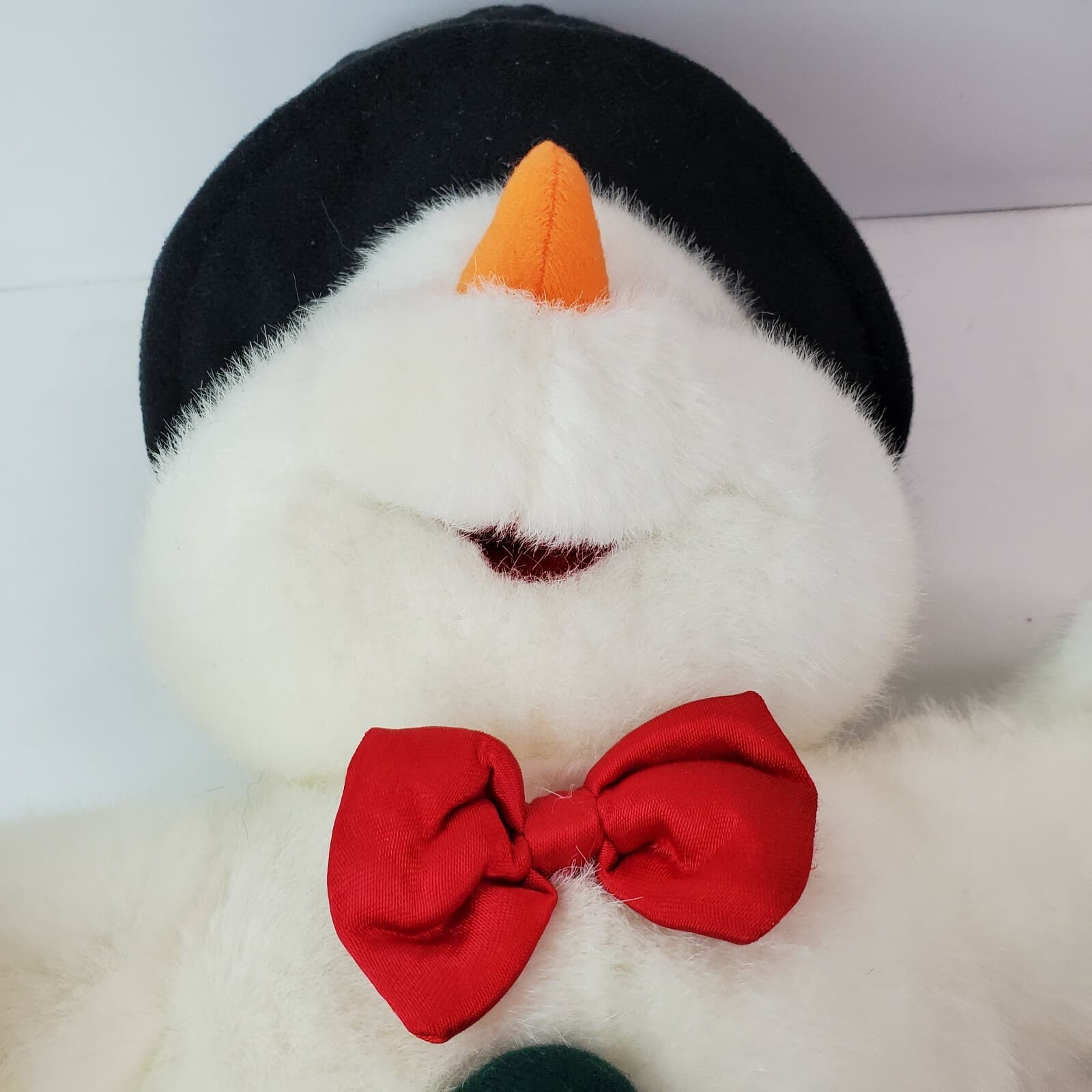 Beta Toys Snowman Stuffed Plush Black Hat Buttons Bow Tie Carrot Nose 19" - Thumbnail 8