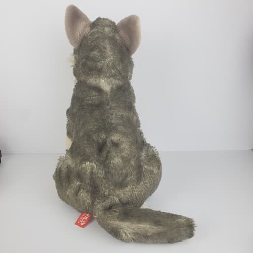 Wild Republic Sitting Gray Wolf Plush Stuffed Animal Toy Realistic 12 in Long - Thumbnail 7