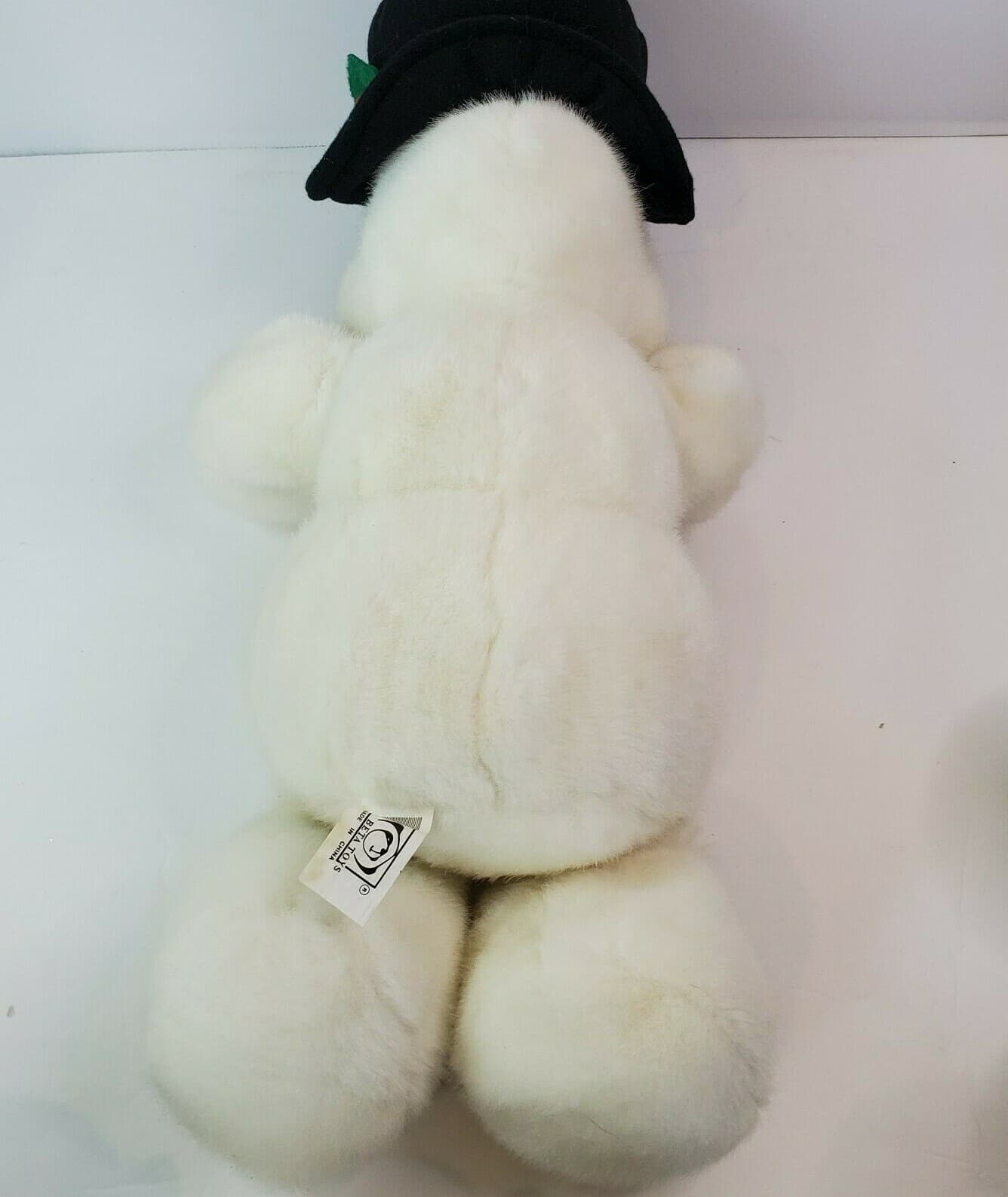 Beta Toys Snowman Stuffed Plush Black Hat Buttons Bow Tie Carrot Nose 19" - Thumbnail 6