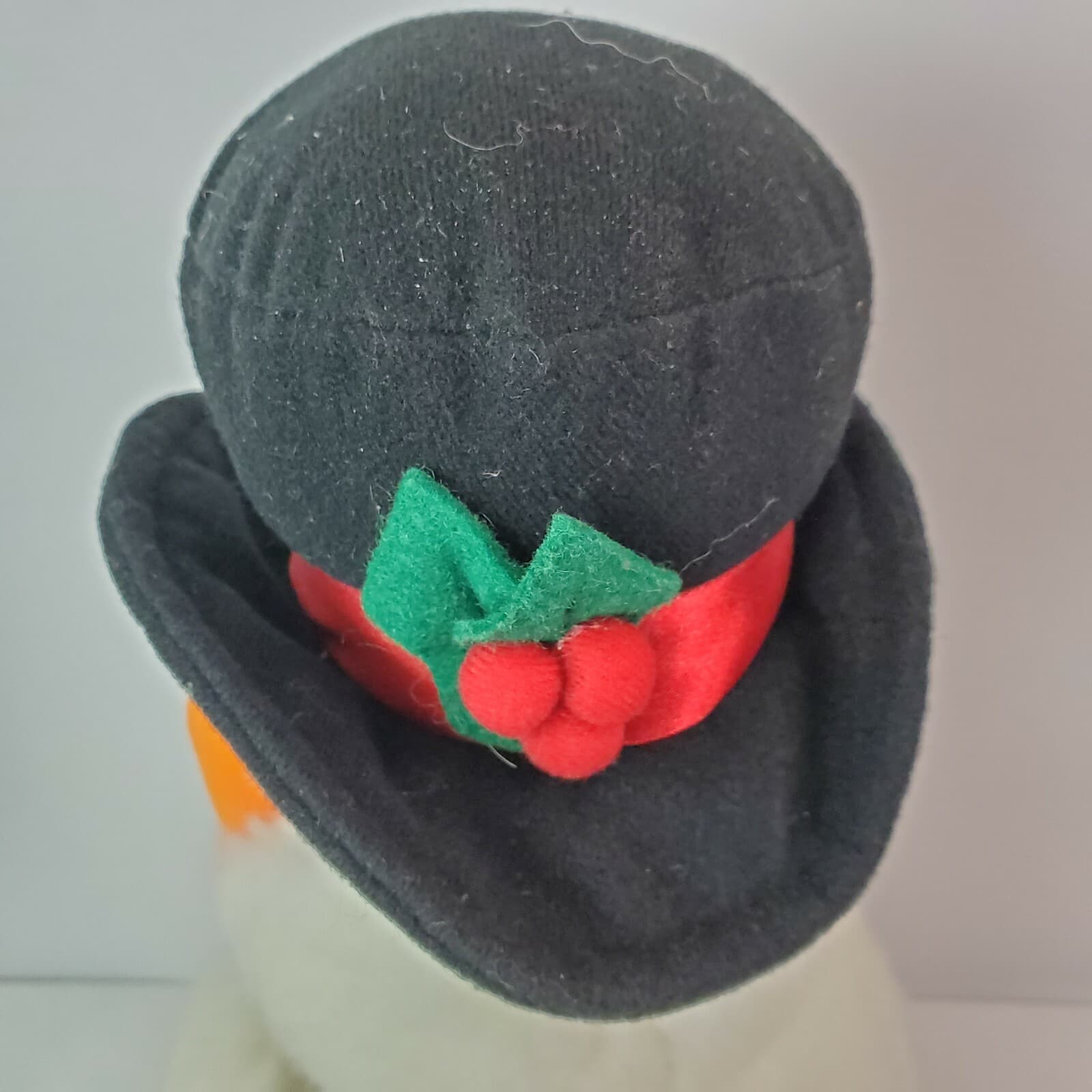 Beta Toys Snowman Stuffed Plush Black Hat Buttons Bow Tie Carrot Nose 19" - Thumbnail 5