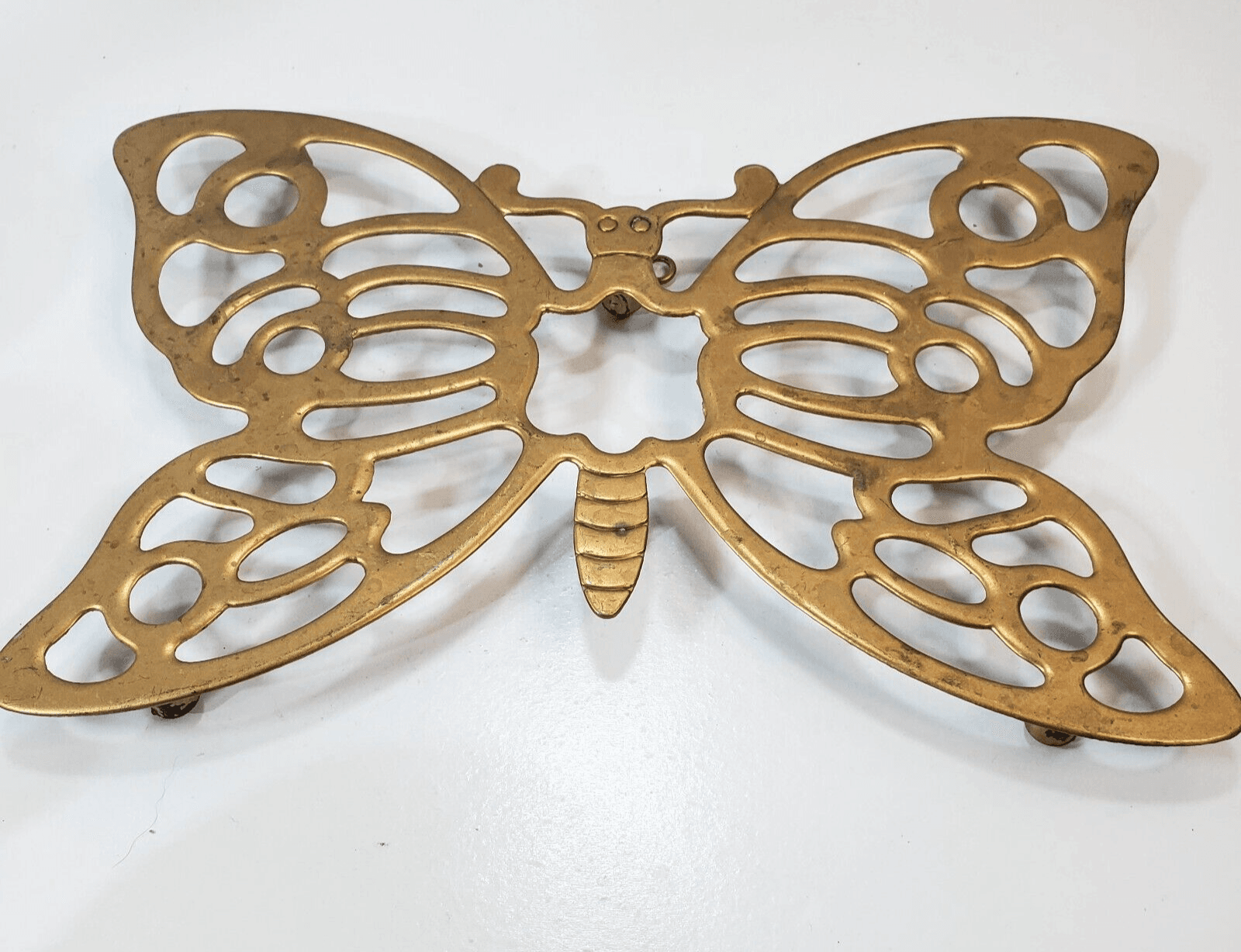 Vintage Leonard Silver Plate Butterfly Shaped Trivet Hanging Decorative Kitchen