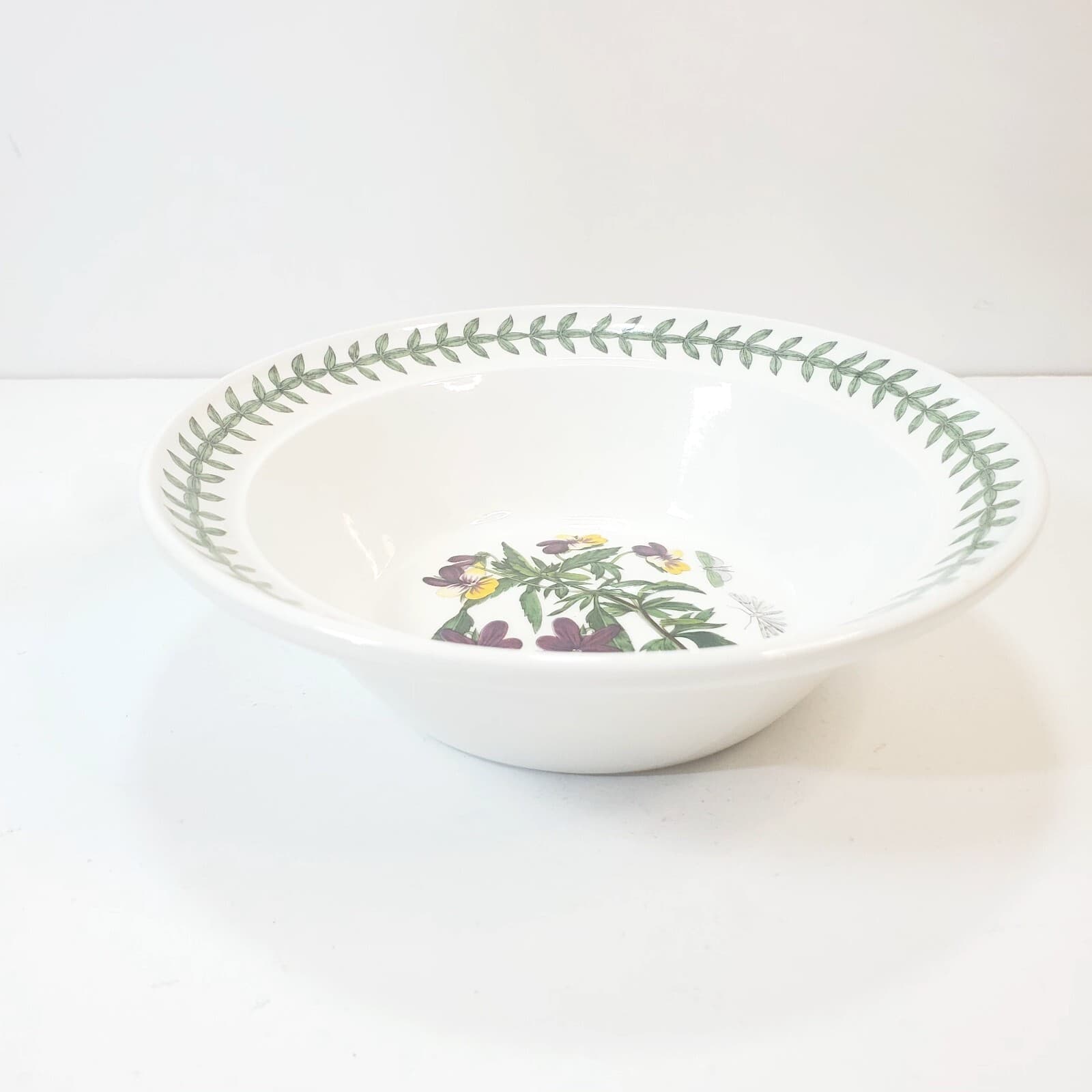 Vtg 1972 Portmeirion Botanic Garden Viola Tricolor Chamaedrys Soup Cereal Bowl - Thumbnail 2
