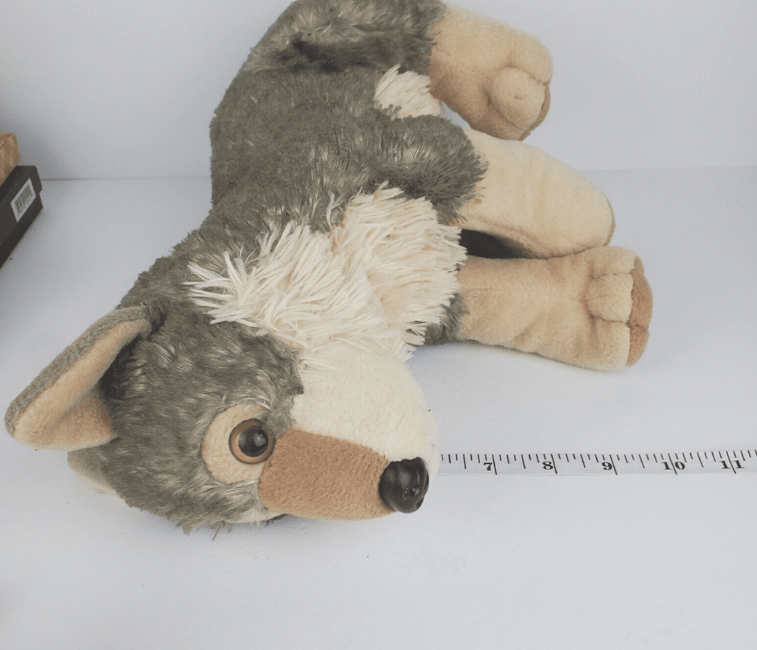 Wild Republic Sitting Gray Wolf Plush Stuffed Animal Toy Realistic 12 in Long - Thumbnail 11