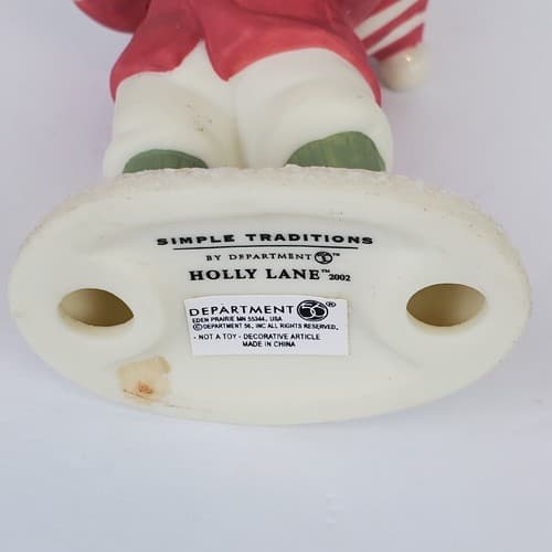 Vtg Dept. 56 Simple Traditions Holly Lane “So Much To Give ” Figurine Retired - Thumbnail 5