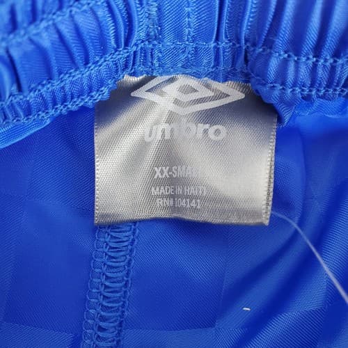 Umbro Youth NWT Shiny Bright Blue Check Soccer Shorts Size XXS - Thumbnail 6
