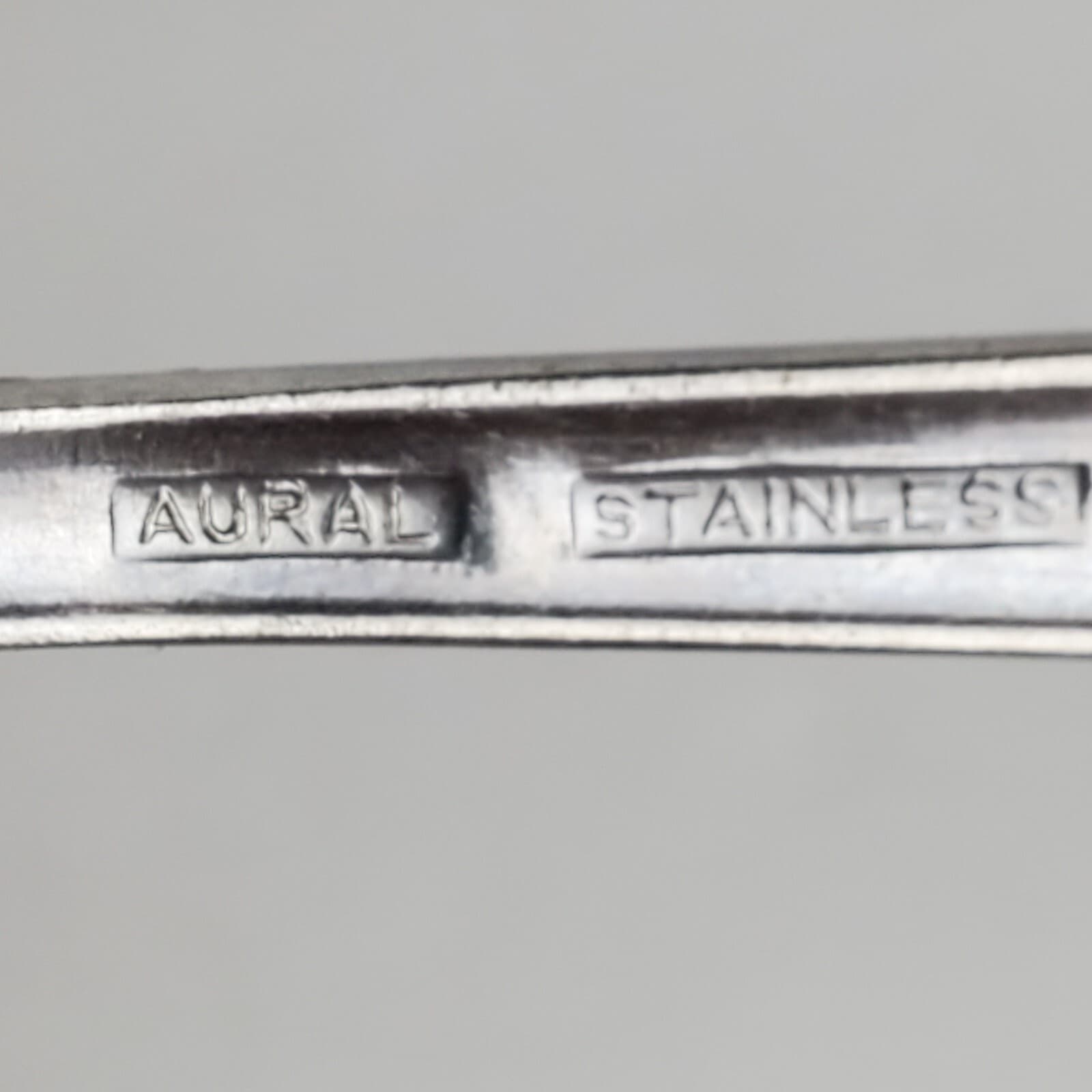 Stainless AURAL Japan Art Deco Design Butter Knife and Sugar Spoon Flatware - Thumbnail 5