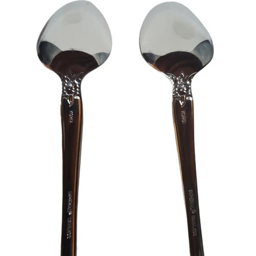 Imperial CHALMETTE Stainless Korea Iced Tea Spoons 7 1/2" Flatware Floral Set 4 - Thumbnail 4