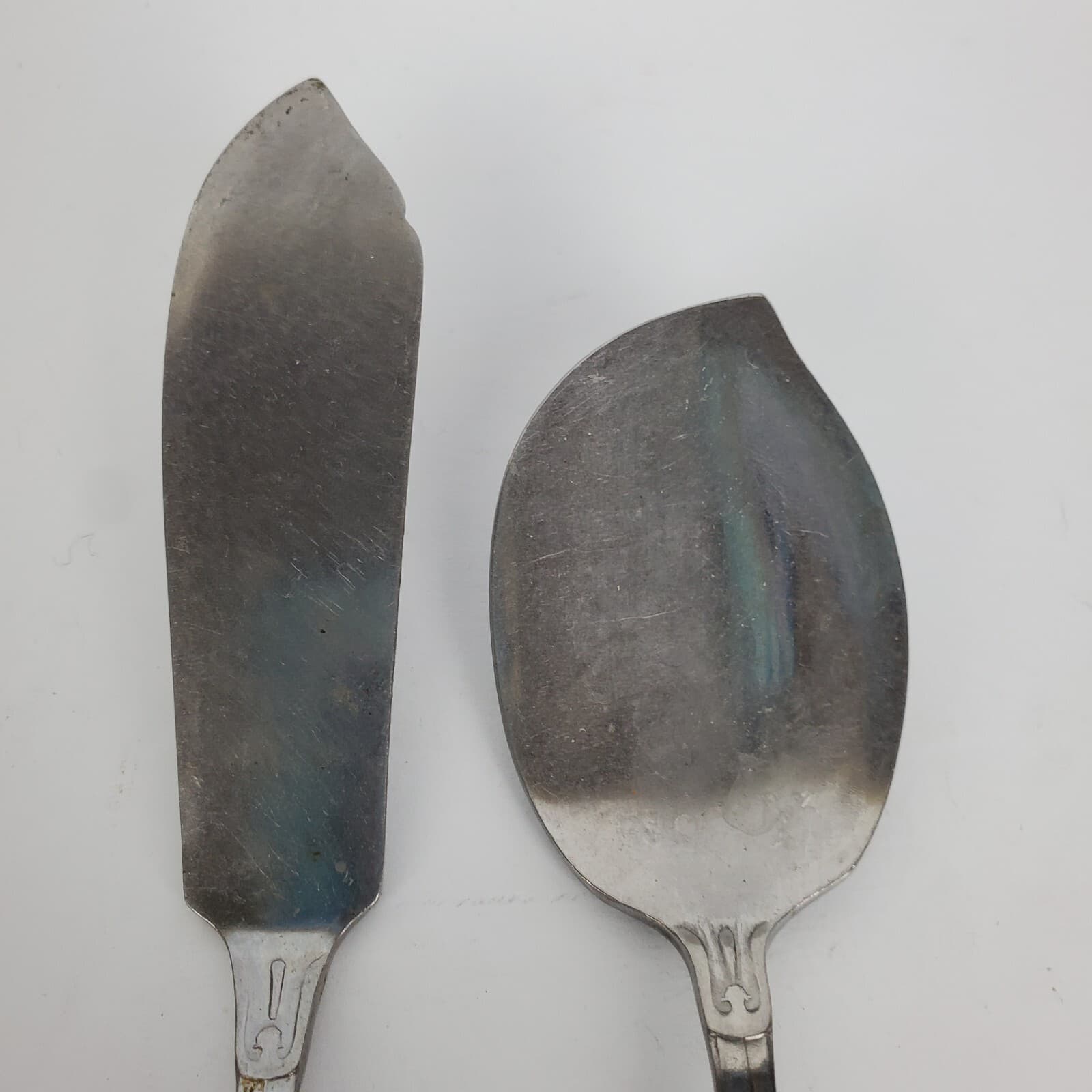 Stainless AURAL Japan Art Deco Design Butter Knife and Sugar Spoon Flatware - Thumbnail 3