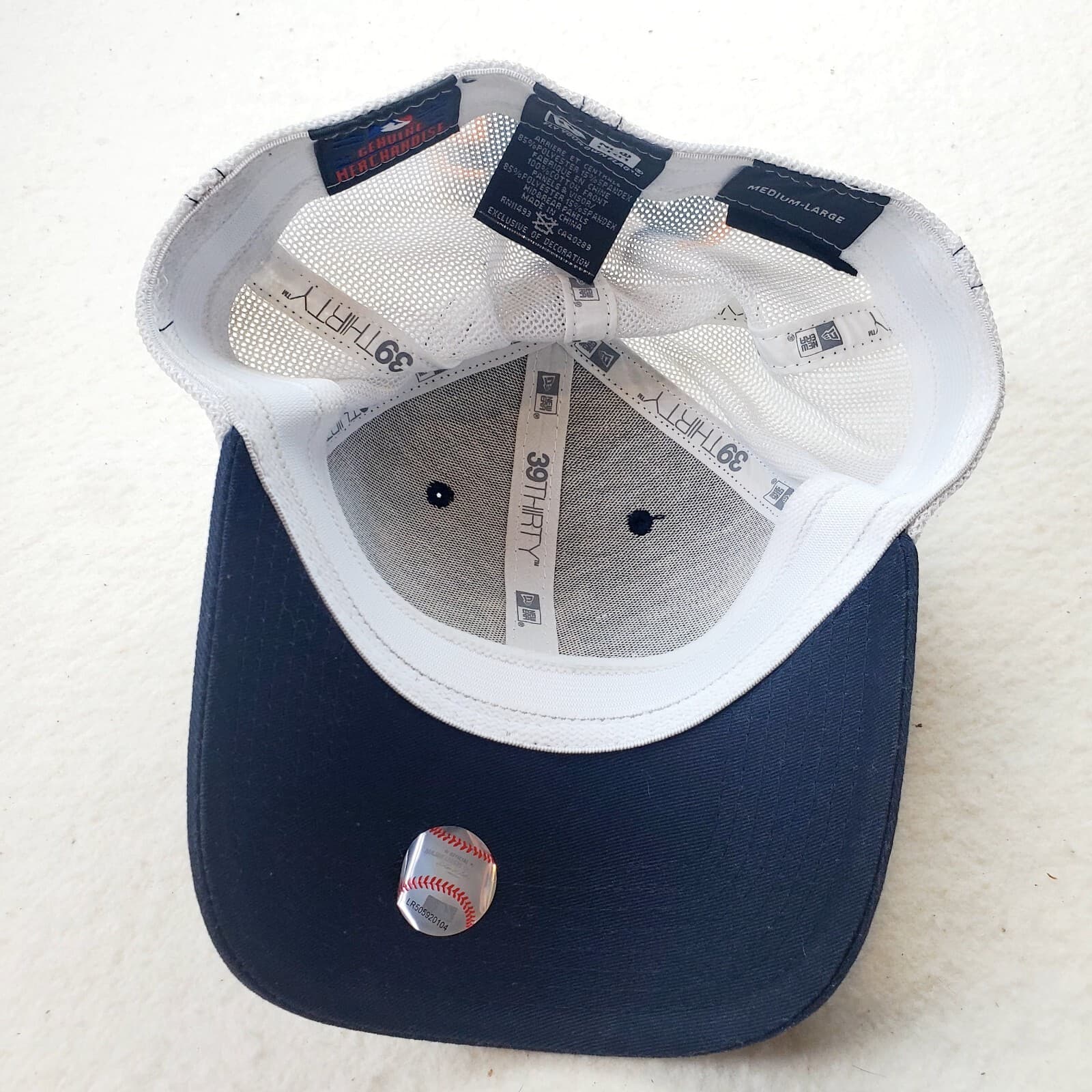 New Era 39THIRTY MLB Detroit Tigers Hat Cap Stretch Fit Navy/Blk White Men's M/L - Thumbnail 7