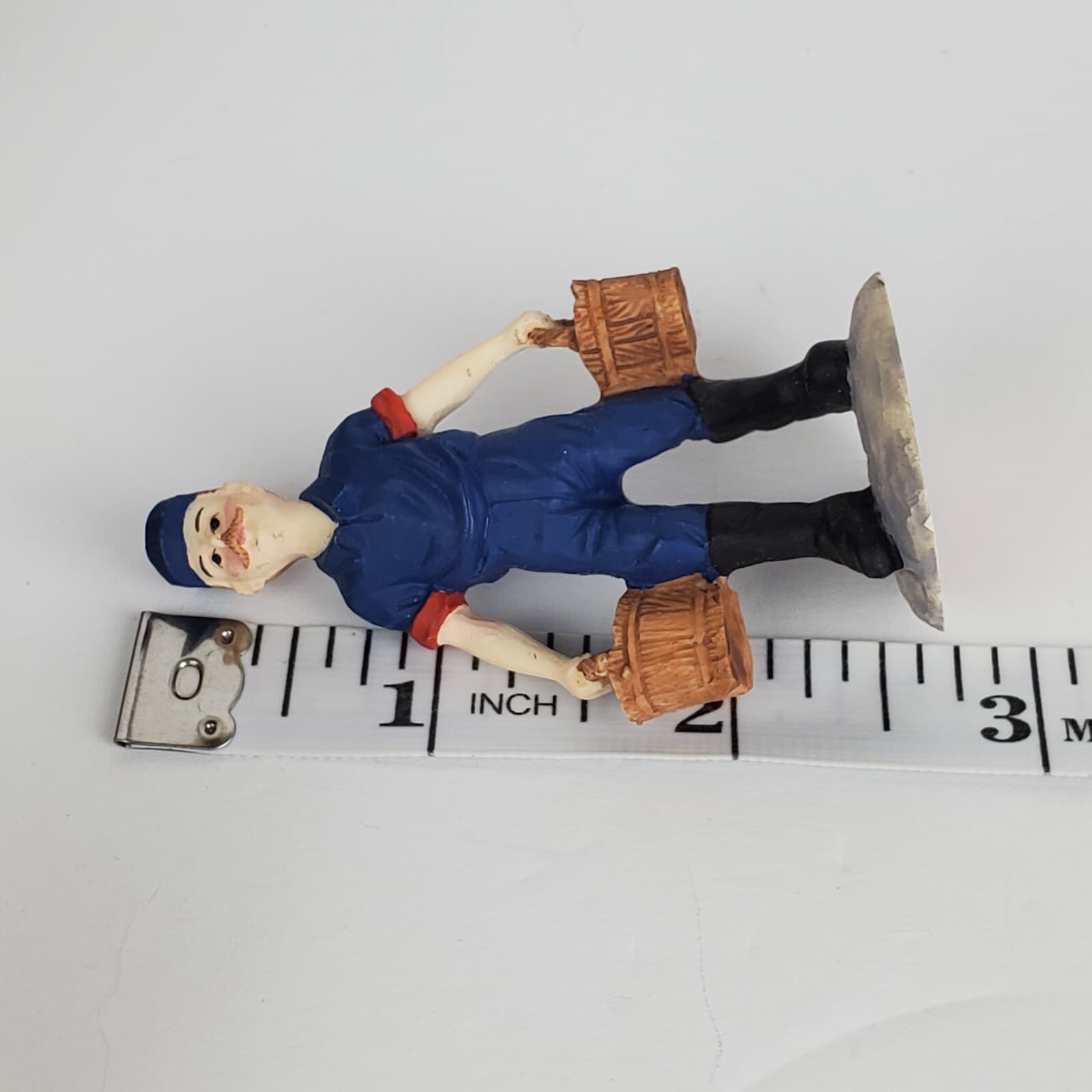 Vintage 1994 LEFTON Colonial Village Fireman Tom Christmas Figurine #01394 - Thumbnail 7