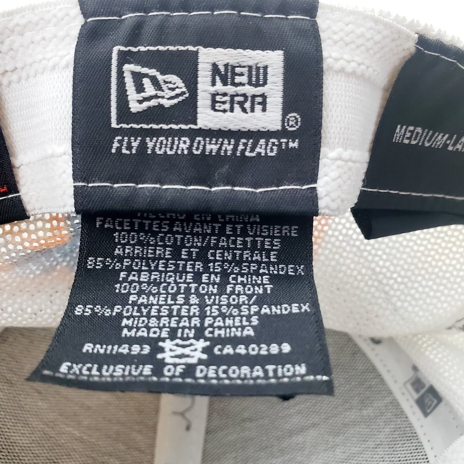 New Era 39THIRTY MLB Detroit Tigers Hat Cap Stretch Fit Navy/Blk White Men's M/L - Thumbnail 9