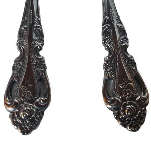Imperial CHALMETTE Stainless Korea Iced Tea Spoons 7 1/2" Flatware Floral Set 4 - Thumbnail 7