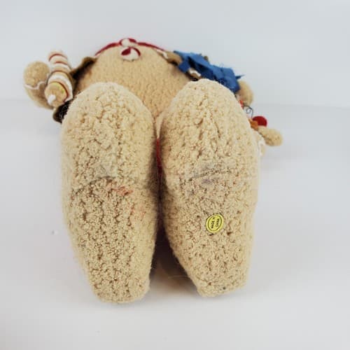 Vintage Christmas Gingerbread Long Leg Plush Figurine Holiday Decor Doll 14" - Thumbnail 5
