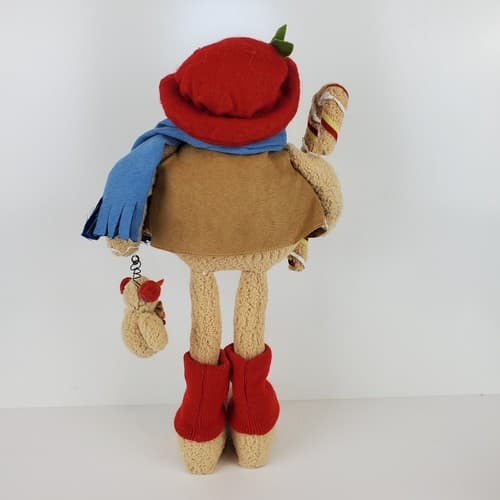 Vintage Christmas Gingerbread Long Leg Plush Figurine Holiday Decor Doll 14" - Thumbnail 3
