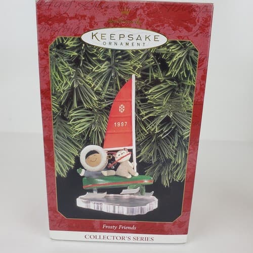 Hallmark Keepsake Ornament Frosty Friends 18th In The Series 1997 Sailing w/ Box - Thumbnail 4