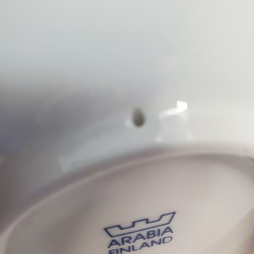 Arabia Finland Santa Sleigh Reindeer Christmas Hanging Display or Trinket Dish - Thumbnail 4