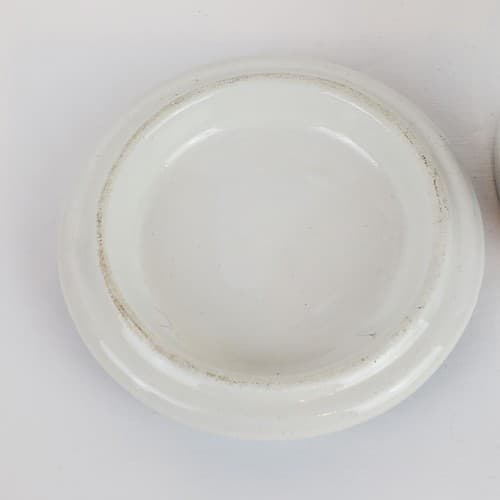 Ceramica Coimbra Portugal Vintage Small Round Lidded Trinket Box Flower Design - Thumbnail 5