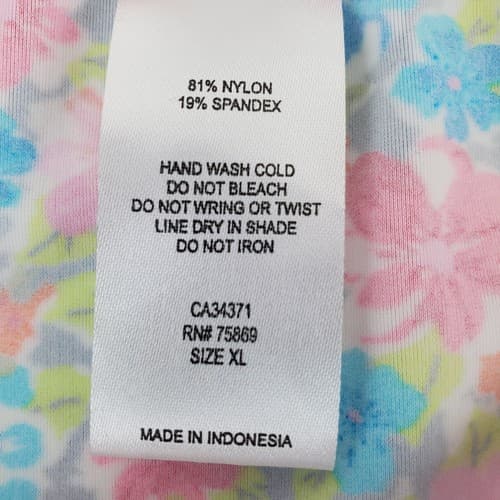Hula Honey Floral and Polka Dot Print Bikini Swim Bottom Size XL Pink Blue - Thumbnail 5