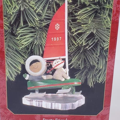 Hallmark Keepsake Ornament Frosty Friends 18th In The Series 1997 Sailing w/ Box - Thumbnail 5