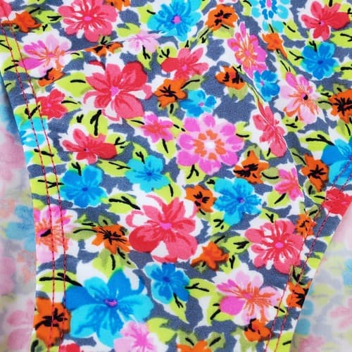 Hula Honey Floral and Polka Dot Print Bikini Swim Bottom Size XL Pink Blue - Thumbnail 3