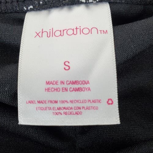 Xhilaration Jr Cheeky Striped Dots Print Size S Black White Bikini Swim Bottom - Thumbnail 2