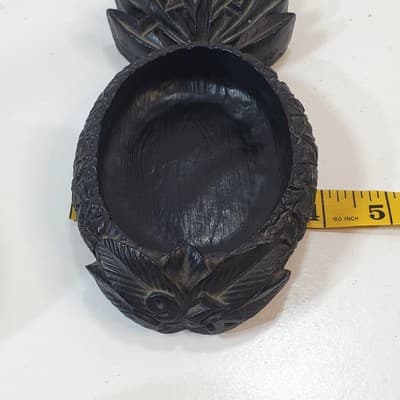 Vintage Pineapple Shaped Ashtray Made From Lava In Hawaii Trinket Dish - Thumbnail 8