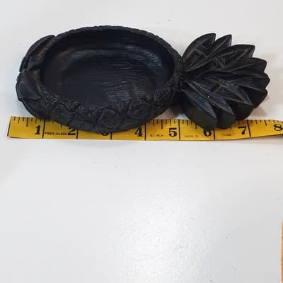 Vintage Pineapple Shaped Ashtray Made From Lava In Hawaii Trinket Dish - Thumbnail 7
