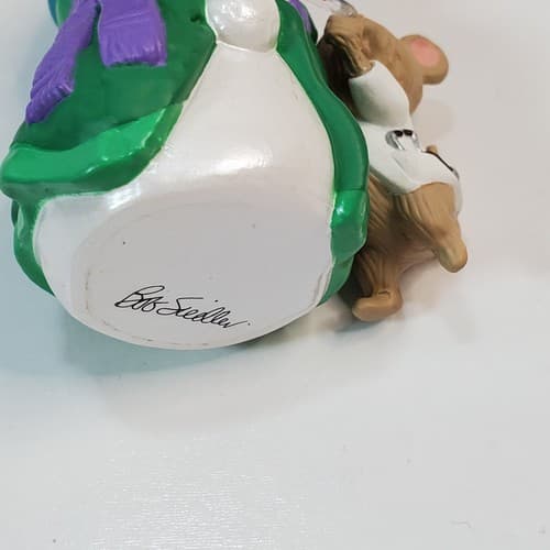 Vtg 1997 Hallmark Ornament Christmas Checkup Mouse Taking Snowman's Temperature - Thumbnail 4
