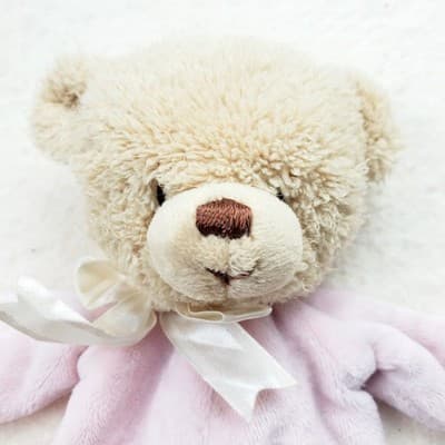 Baby Gund Pink Bear Teddi Paci Pacifier Clip Holder Plush Lovey Lovie 10 inch - Thumbnail 4