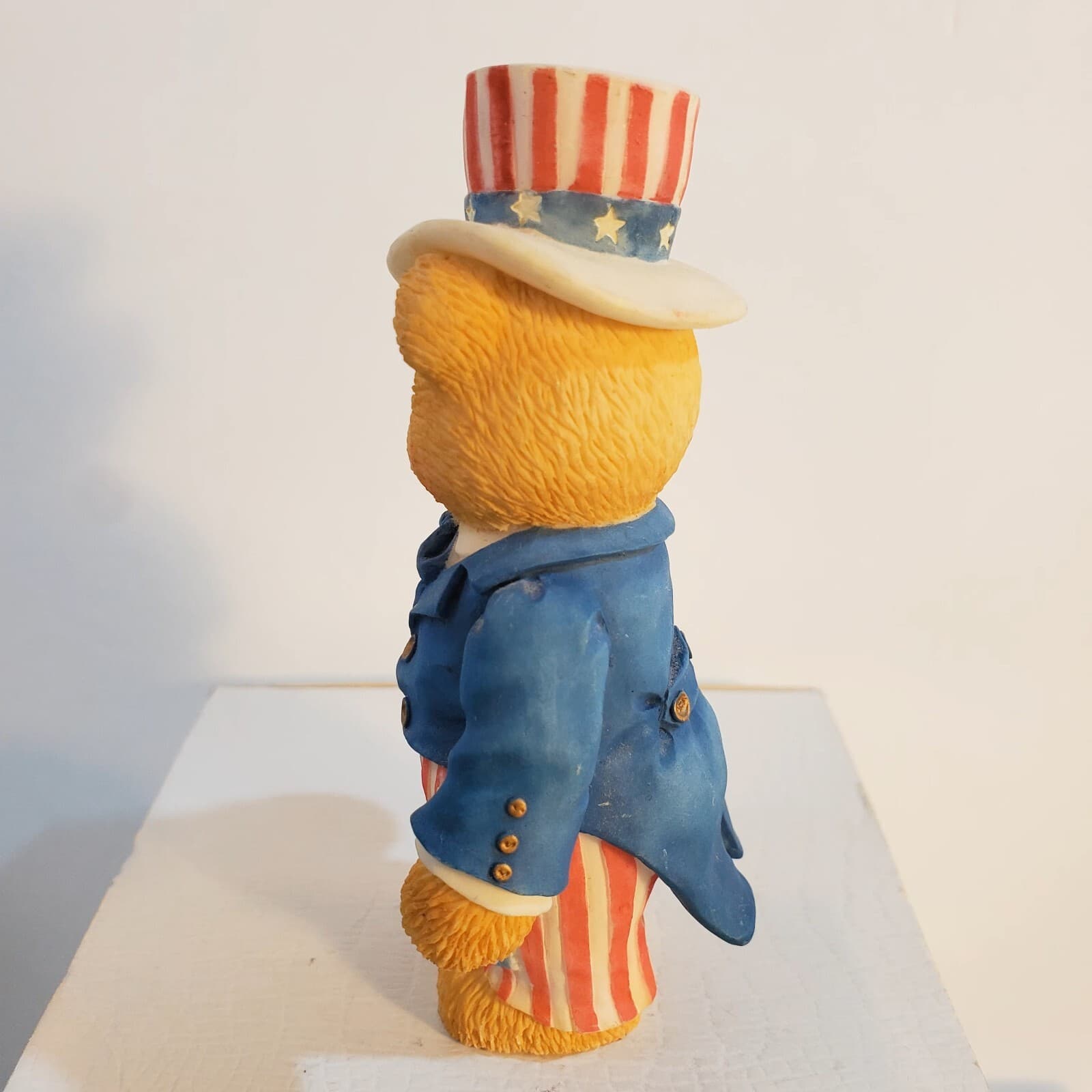 Vintage 1997 Cherished Teddies Sam I Want You To Be My Friend Patriotic Figurine - Thumbnail 5