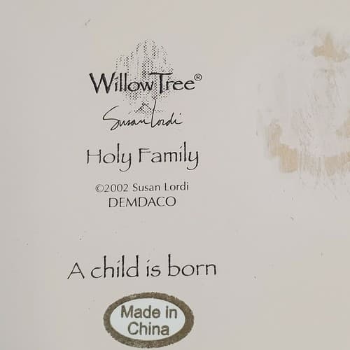 Willow Tree Holy Family Plaque 2002 Demdaco Susan Lordi A Child is Born No Box - Thumbnail 4