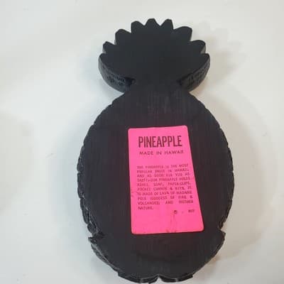 Vintage Pineapple Shaped Ashtray Made From Lava In Hawaii Trinket Dish - Thumbnail 3
