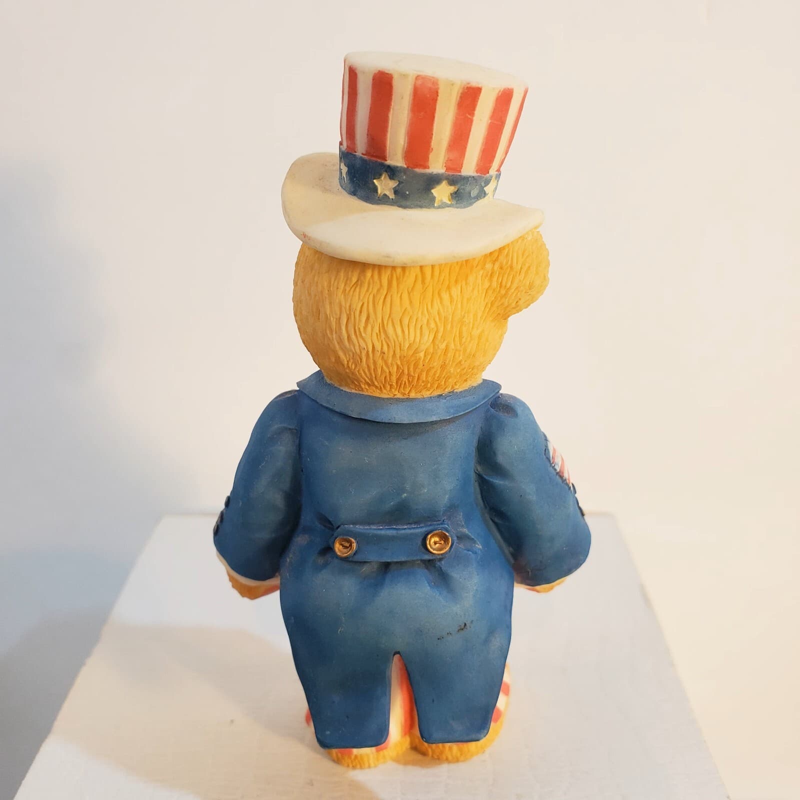 Vintage 1997 Cherished Teddies Sam I Want You To Be My Friend Patriotic Figurine - Thumbnail 4