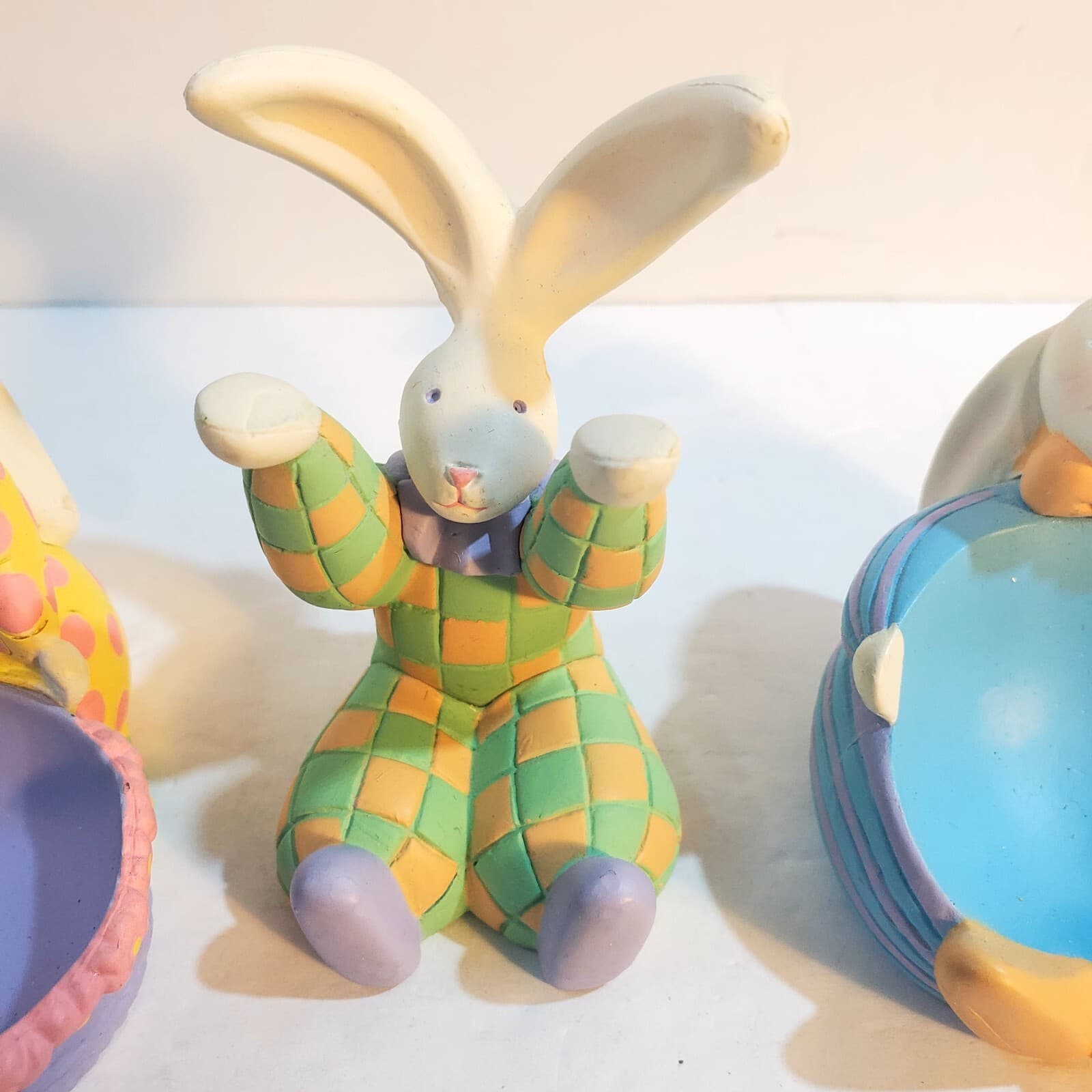 Vintage Avon PVC Easter Egg Holder Figurines Set of 3 Bunny Rabbits Decorations - Thumbnail 4