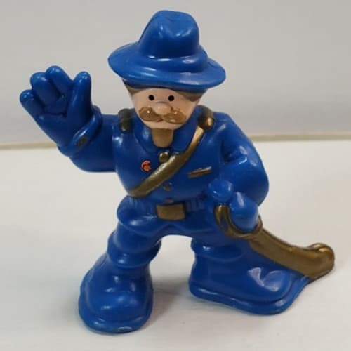 Lincoln Logs Soldier in Blue Man Figure Replacement Western Frontier Fort Part
