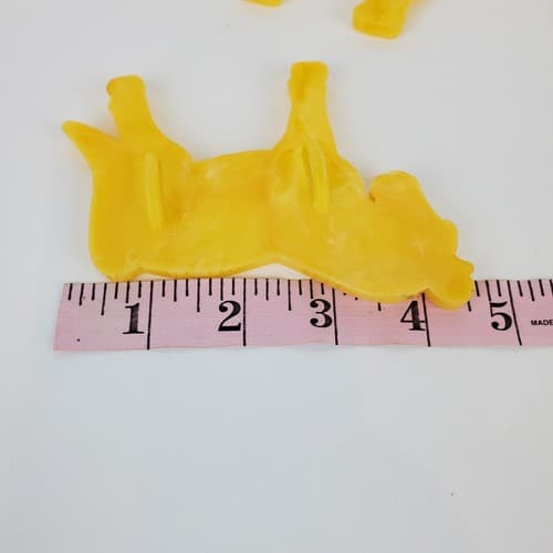 Lot Of 4 Vintage Yellow Plastic Animal Cookie Cutters Camel Elephant Horse Mule - Thumbnail 9