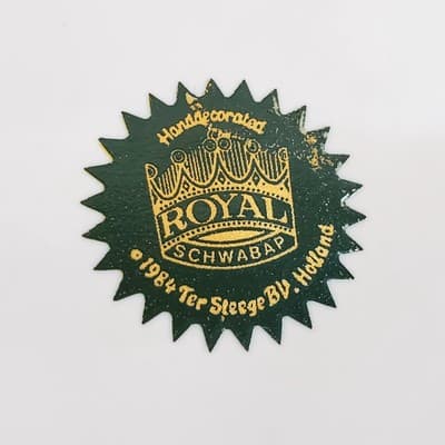 Vintage 1984 Royal Schwabp Holland Decorative Plate With Windmills & Farm Scene - Thumbnail 5
