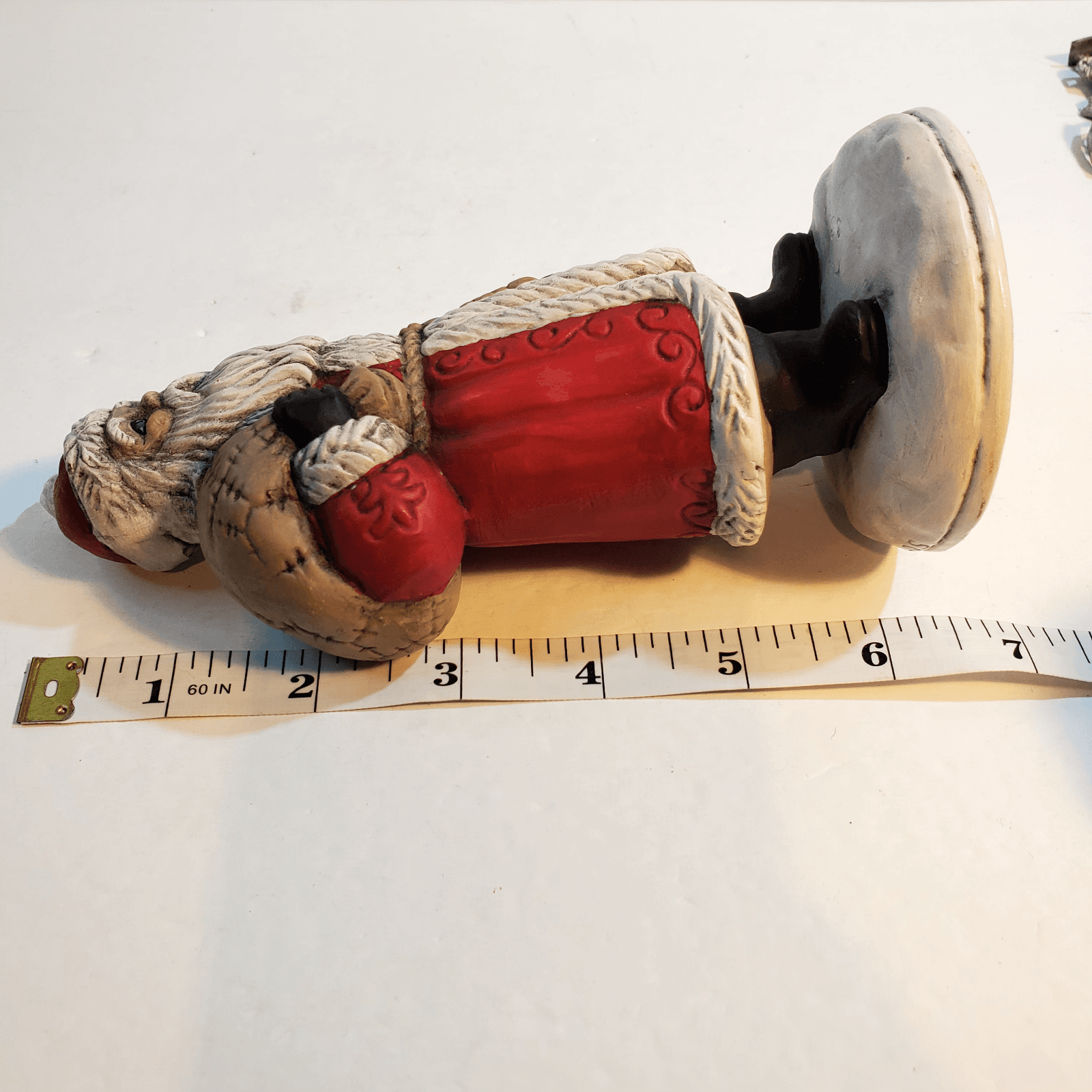 Vintage Hand Painted Santa Figurine Signed 1989 Teddy Bear Molds Christmas - Thumbnail 10
