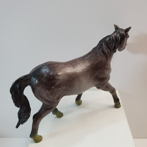 2008 Major Trading Co Toy Arabian Grayish Horse Plastic Resin Figure 5.5" Long - Thumbnail 4