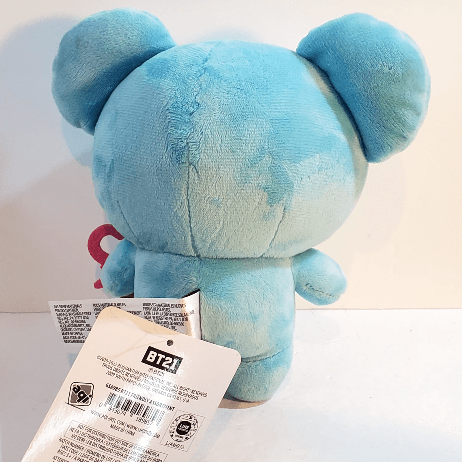 BT21 Line Friends Koya Koala Yellow Bow Pink Umbrella 7" Plush Doll with Tags - Thumbnail 2