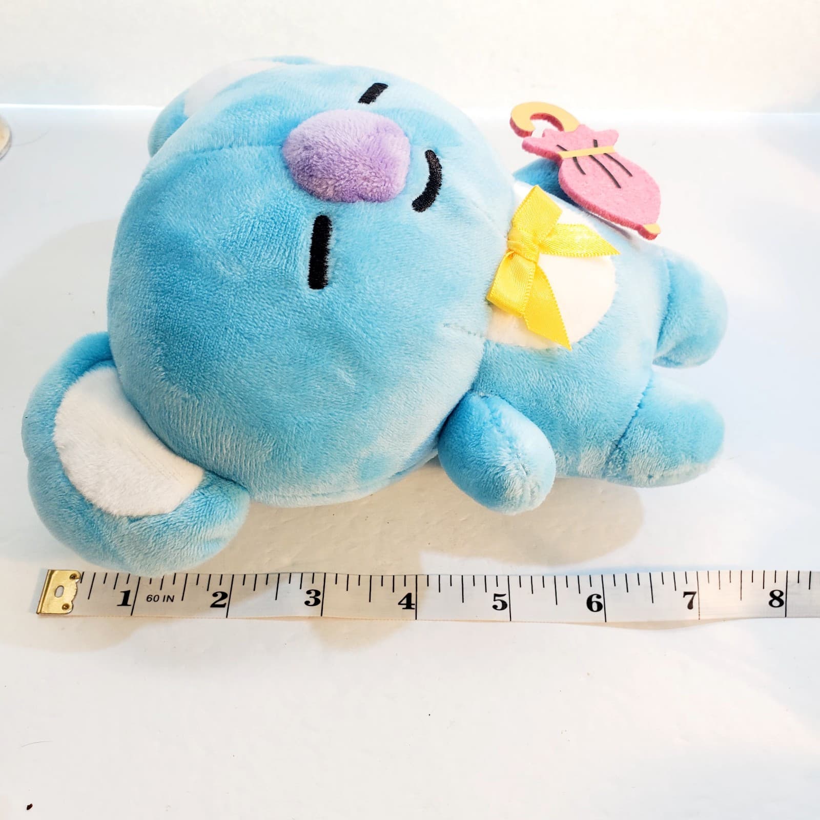 BT21 Line Friends Koya Koala Yellow Bow Pink Umbrella 7" Plush Doll with Tags - Thumbnail 6
