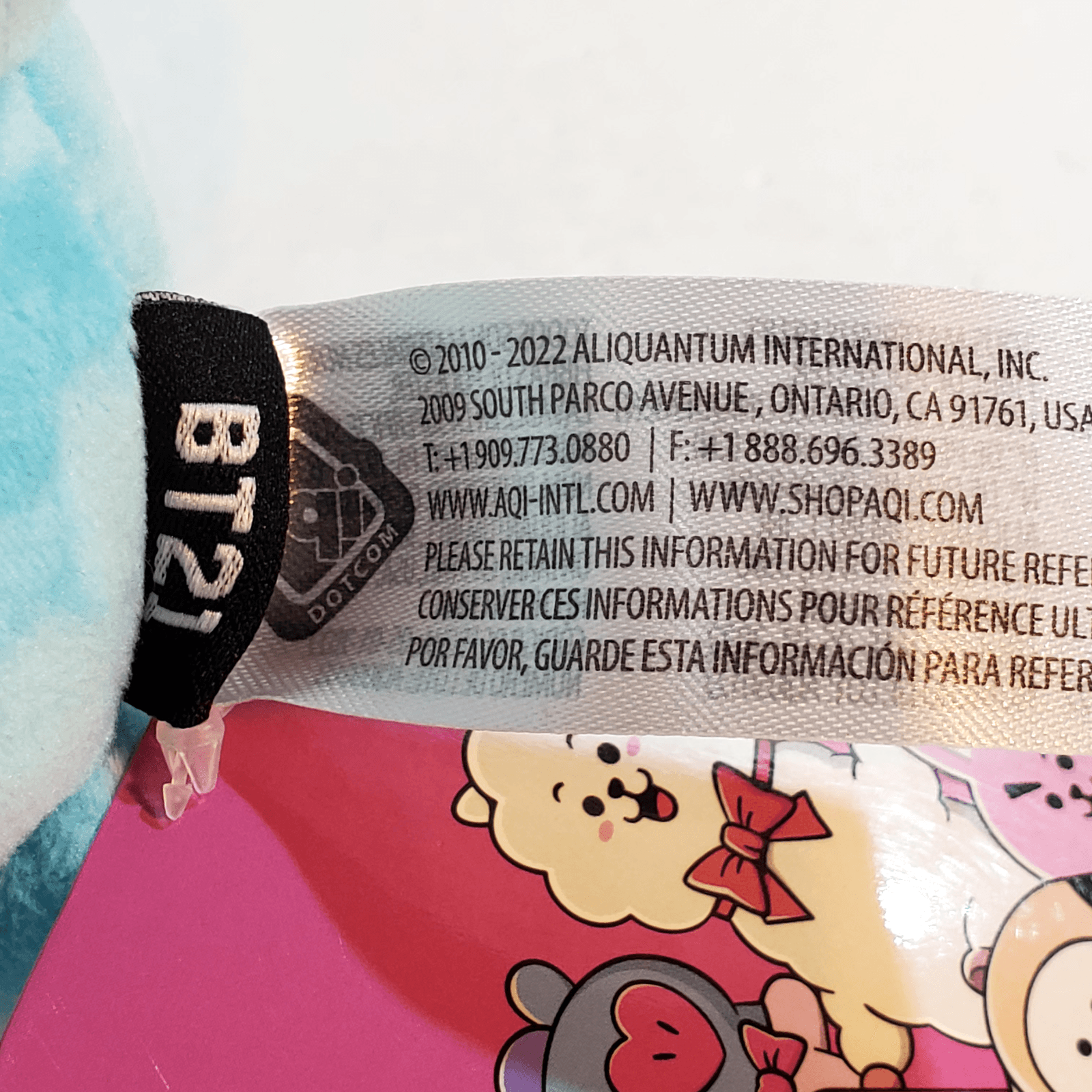 BT21 Line Friends Koya Koala Yellow Bow Pink Umbrella 7" Plush Doll with Tags - Thumbnail 5