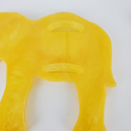 Lot Of 4 Vintage Yellow Plastic Animal Cookie Cutters Camel Elephant Horse Mule - Thumbnail 7