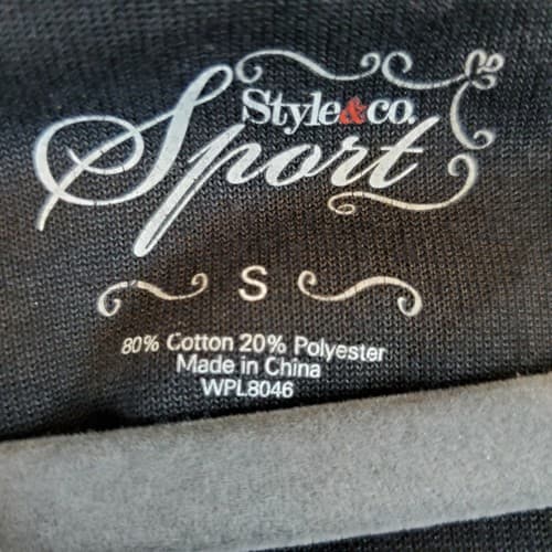 Style & Co Sport Womens Hooded Velour Pullover Sweatshirt Jacket Black Size S - Thumbnail 5