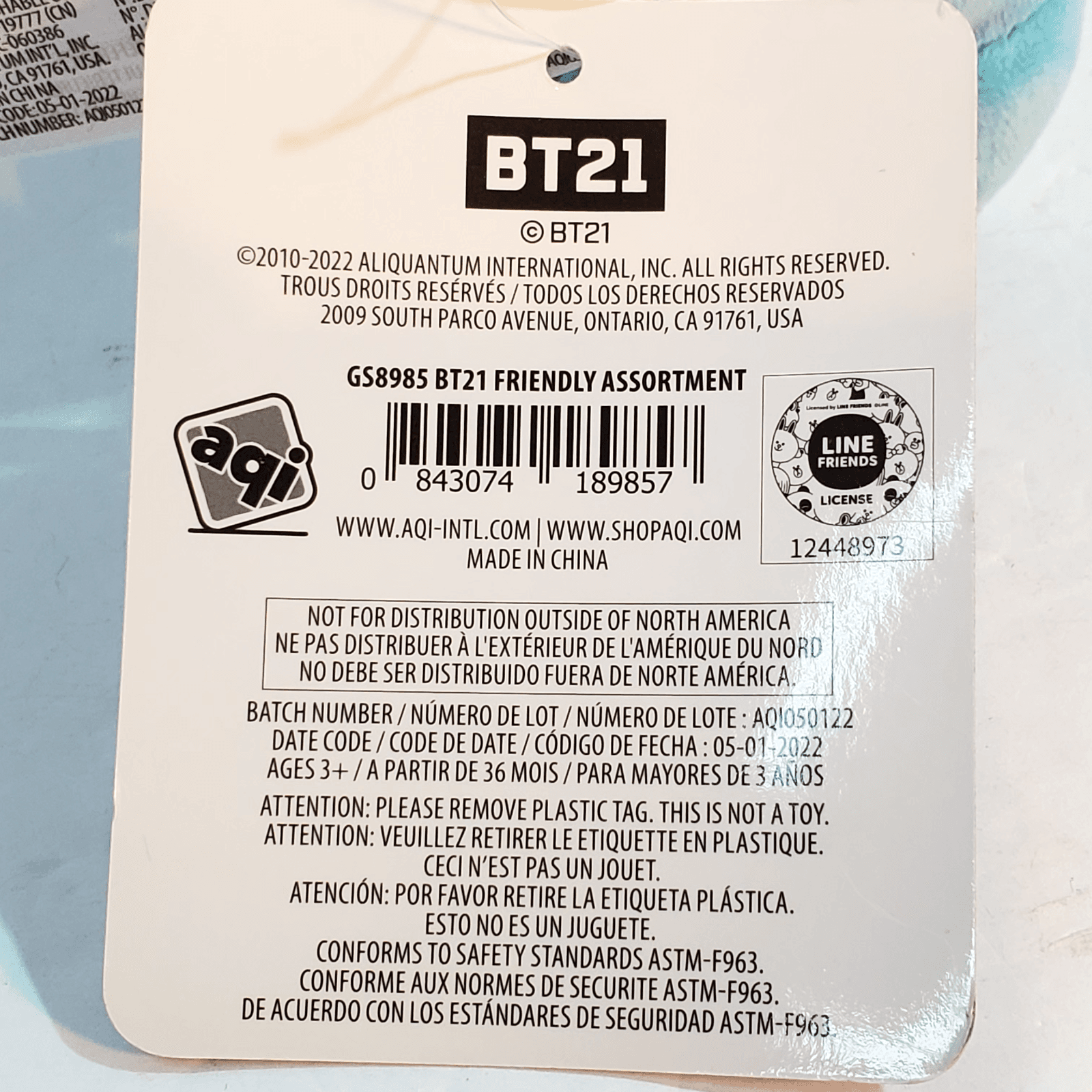 BT21 Line Friends Koya Koala Yellow Bow Pink Umbrella 7" Plush Doll with Tags - Thumbnail 3
