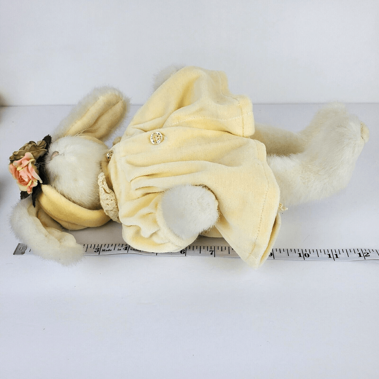 Vtg Boyds Bears Savannah Buttercup Floppy Ear Bunny Rabbit Plush Coat Hat 11" - Thumbnail 9
