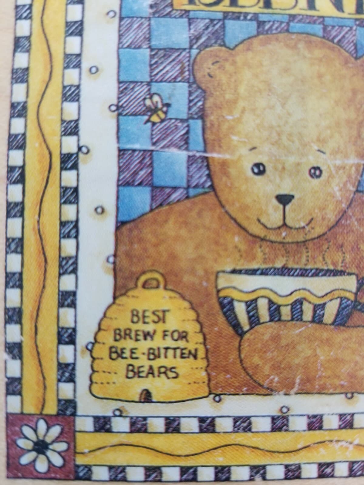 Stampington & Co 1999 Rubber Stamp Honey Bear D6183 Canning Tea Crafts Labels - Thumbnail 3